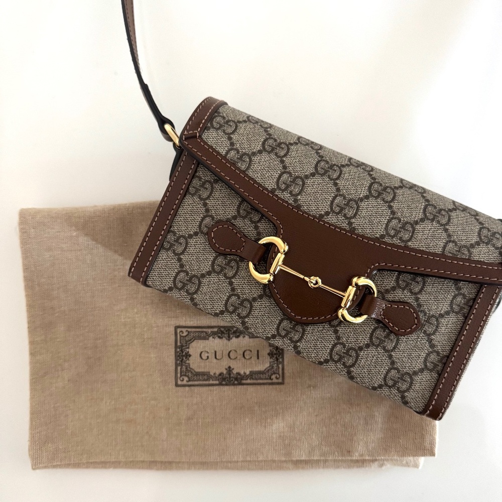 Authentic Pre-Owned Gucci Horsebit 1955 Canvas Mini Shoulder Bag